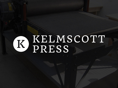 Kelmscott Press - Committed to Print branding circle clean identity k logo minimal press print printing