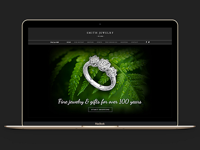 Smith Jewelry Website Redesign black clean diamonds garamond hero home homepage jewelry makeover redesign web website