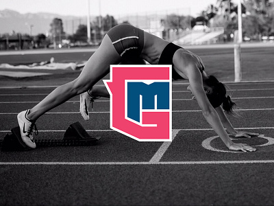 Georganne Moline Logo Mark apparel athlete blue branding hurdles identity logo olympic pink rio runner usa