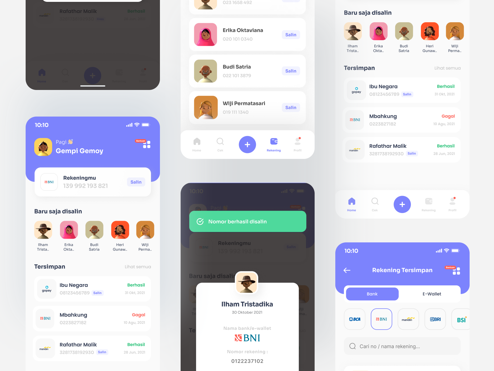 Bank/E-wallet Number Management App by Ilham Tristadika🦄 on Dribbble