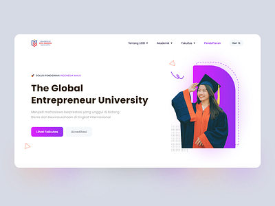 University Landing Page - Duta Bangsa banner clean community courses education header home page landing landing page learning minimalist offer school ui uiux university ux web design website