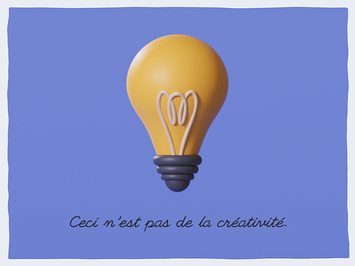 This is not creativity 3d design illustration lamp