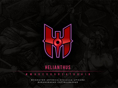 helianthus design esport logo gaming logo illustration logo vainglory vector