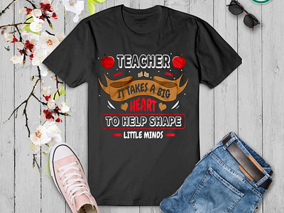 Teachers Day custom graphic t-shirt design template. poster.