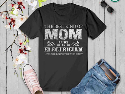 Mothers Day Typography T-shirt Design. ( The Best Kind Of Mom )