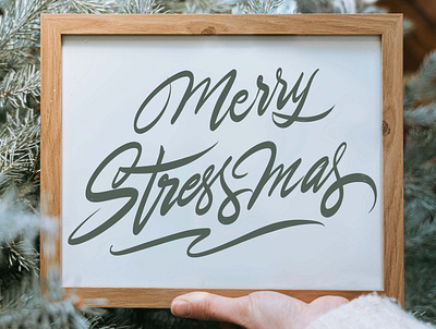 Merry Stressmas christmas design handmade handwriting hanoi illustration logo rawtype type typography vietnam