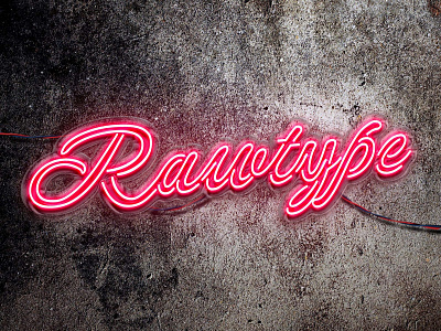 Rawtype Neon Style design handmade handwriting hanoi illustration logo neon rawtype type typography vietnam