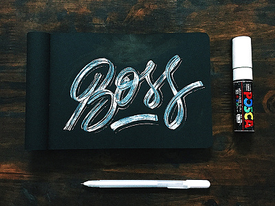 Boss graffiti handmade handstyle handwriting hanoi logo monoline rawtype tag type typography vietnam