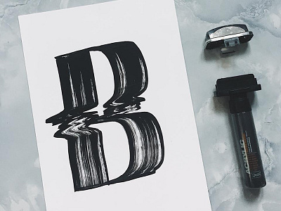 Letter B 60mm graffiti handmade handstyle handwriting hanoi logo monoline rawtype tag type typography vietnam