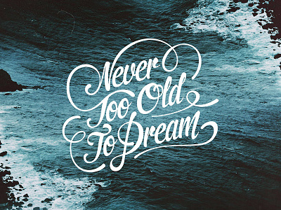 Never Too Old To Dream graffiti handmade handstyle handwriting hanoi logo monoline rawtype tag type typography vietnam