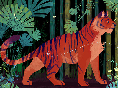 Tyger Tyger adobe photoshop art bamboo digital illustration illustration art illustration digital tiger