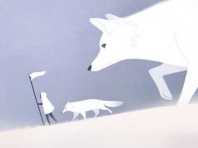 Svalbard art digital illustration illustration art illustration digital wolf