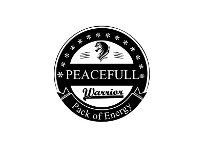 PeacfullWarrior badge branding graphic design logo design logodesign modern modern logo professional logo unique