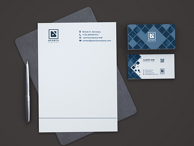 Sports Company brand identity design branding business card graphic design letterhead logo design modern professional logo stationery design unique