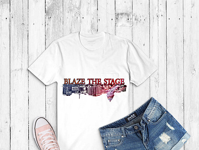 Blaze the Stage branding custom custom design design graphic design illustration modern t shirt t shirt design trendy trendy design trendy t shirt design tshirt tshirtdesign unique