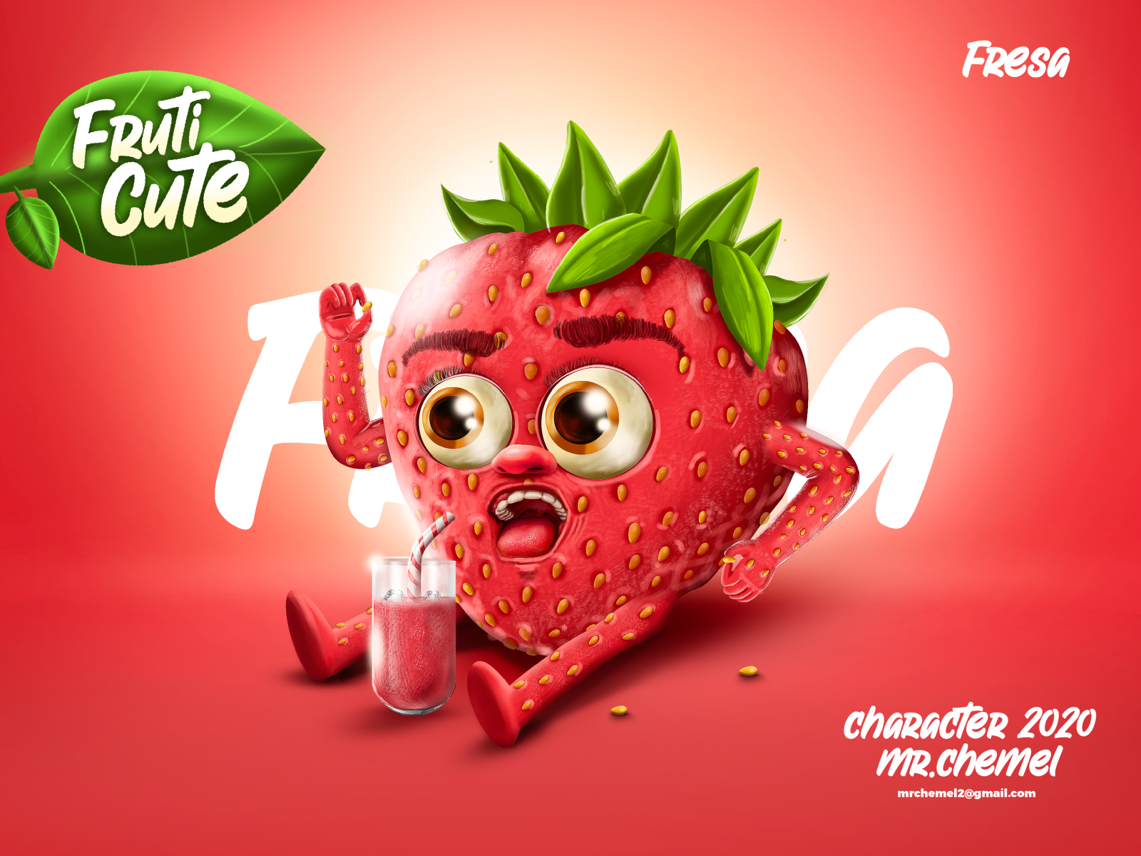 Fruti Cute Fresa by Mr Chemel on Dribbble