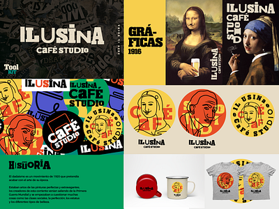 Il Usina Café Studio 1920 bar bar cafe branding calligraphy coffee creative dada dadaism desing history logo pasado retro retrowave shirt tipography toolkit