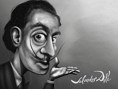 Salvador Dalí character dali eyes gris ilustration ilustration design ilustrative art painting brushes paintings salvador dali typography
