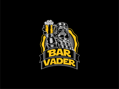 Bar Vader branding illustration logo vector