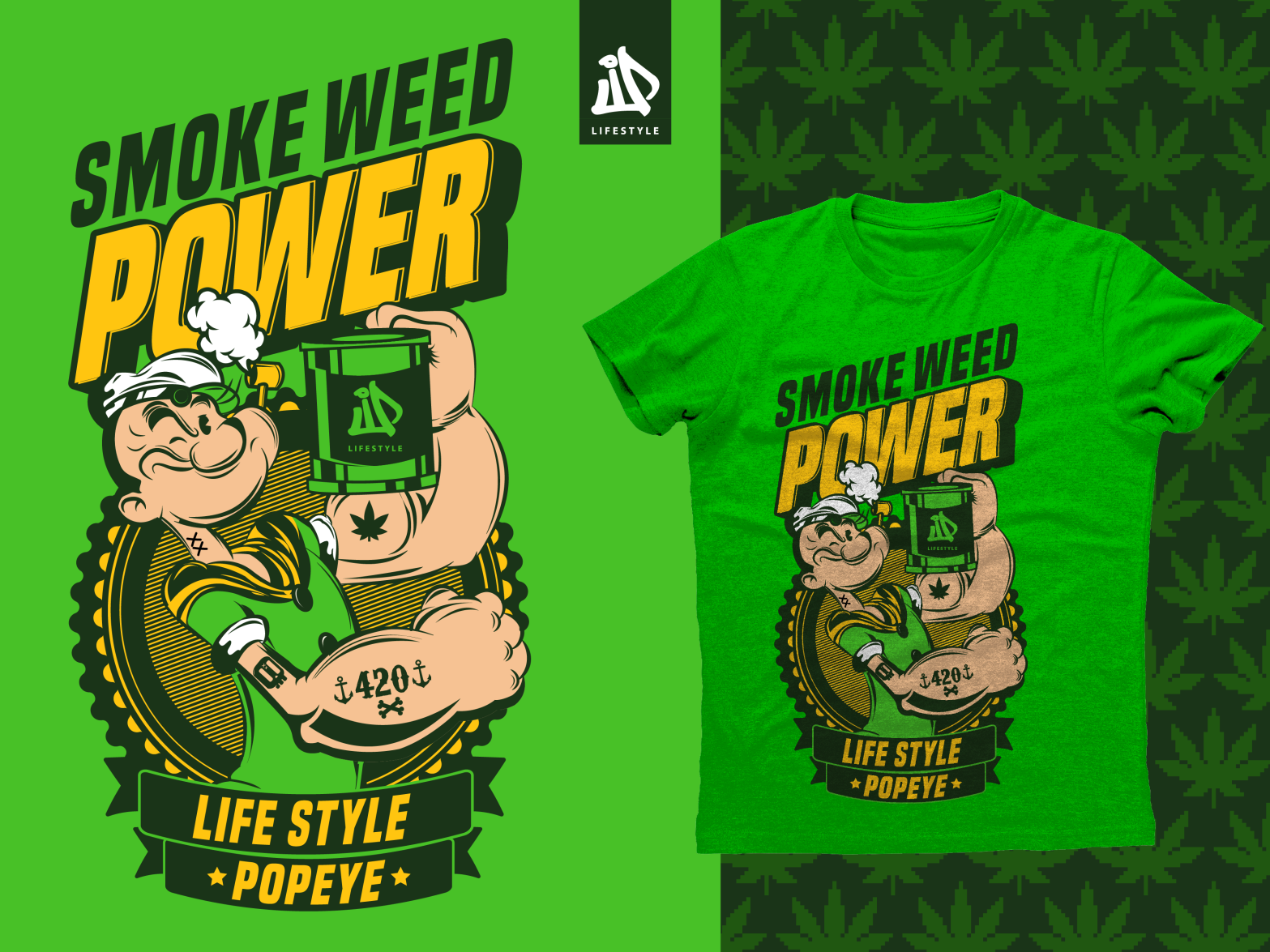 Popeye Smoke weed by Mr Chemel on Dribbble
