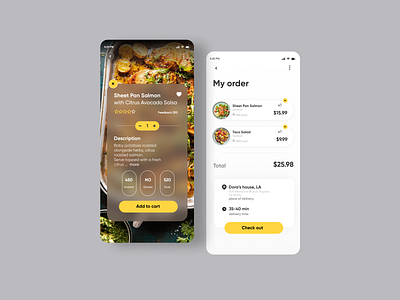 Food Delivery App app design food food app minimal ui uiux userinterface ux