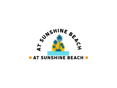 Sunshine Beach Logo design branding design flat illustration illustrator lettering logo minimal typography vector