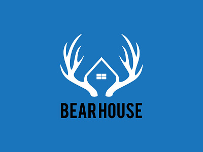 Bear House Logo Design branding design flat illustration illustrator lettering logo minimal typography vector