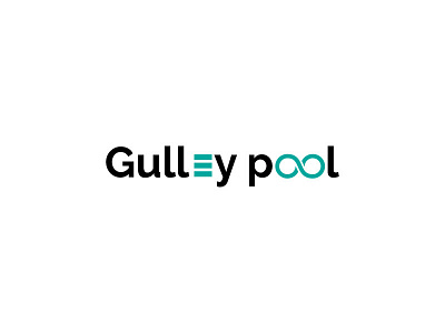 Gulley Pool Logo branding design flat illustration illustrator lettering logo minimal typography vector