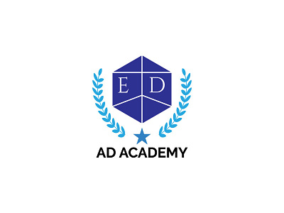 AD Academy Logo branding design flat illustration illustrator lettering logo minimal typography vector