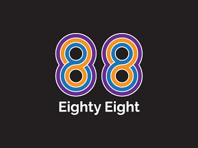 Eighty Eight Logo Design branding design flat illustration illustrator lettering logo minimal typography vector