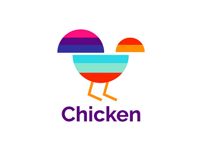 Modern Chicken Logo design branding chicken logo design flat illustration illustrator lettering logo minimal typography vector