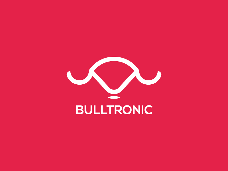 Bulltronic logo design animal logo branding bull logo design lettering logo minimal vector