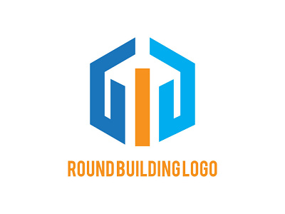 Round Building Logo Design branding design flat illustration logo minimal