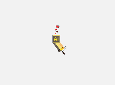 Ai love design icon illustrator logo vector