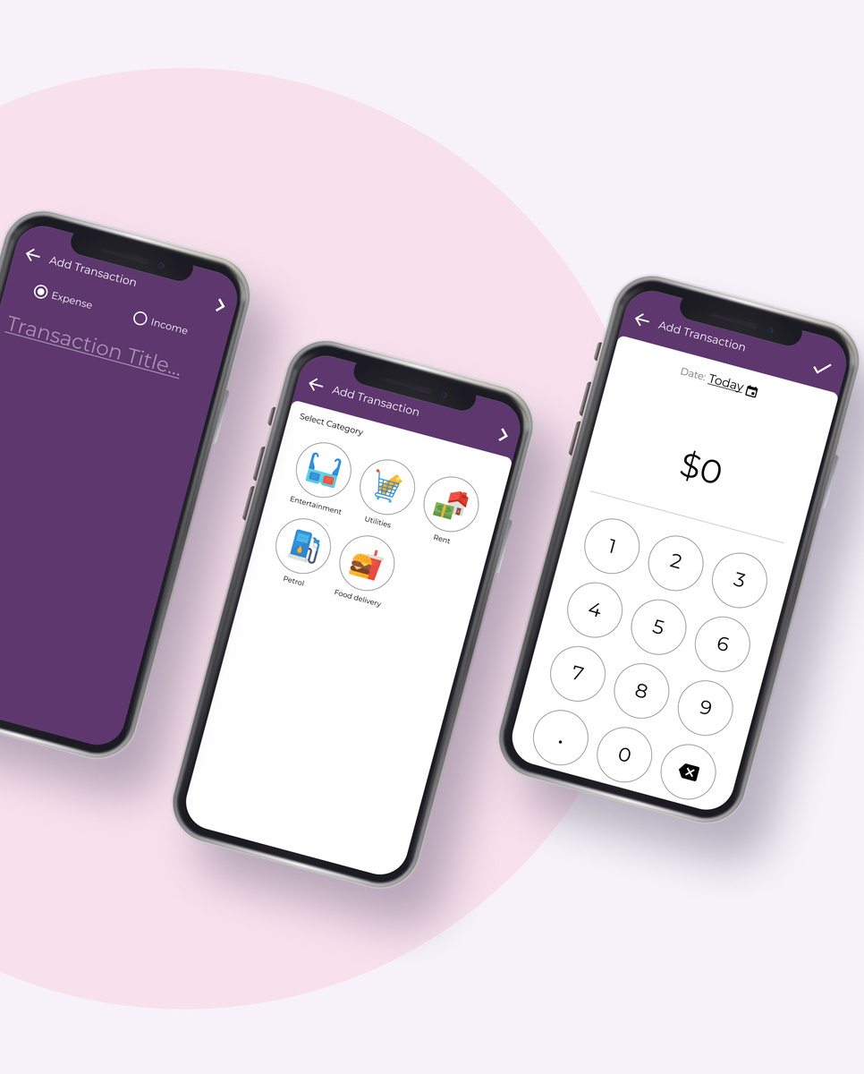 Budgeted - Add transaction flow. by Gagandeep Singh on Dribbble