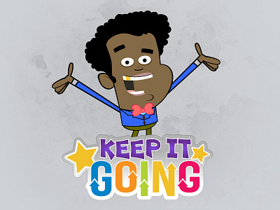 Keep It Going announcer character design game illustration logo
