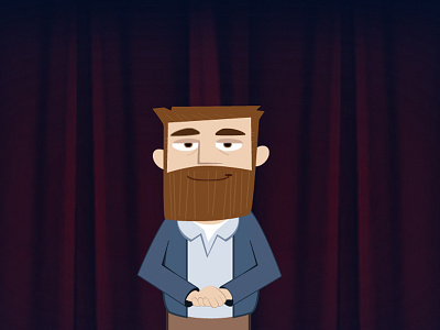 Zach Galifianakis adobe illustrator after effects animation axe body spray character design illustration lip synch zach