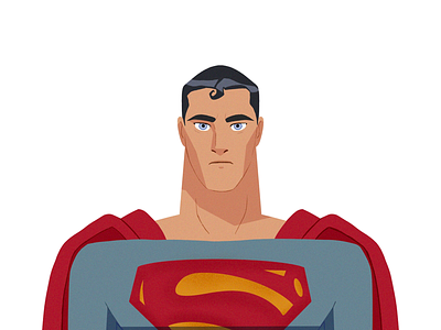 Superman character design dc comics design kryptonian lafespaceart procreate superman vis dev