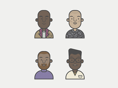 Brothas 2 brothers character flat illustration people vector