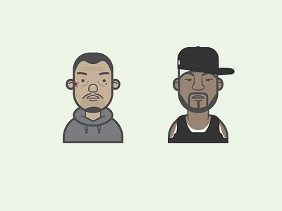 The Game & 50 50 cent character fitty flat illustration people the game vector