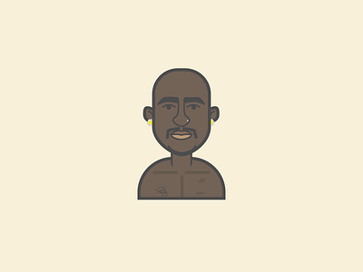Pac 2 pac character flat illustration illustrator people tupac vector