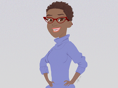 Red Glasses character design female illustration people photoshop smile