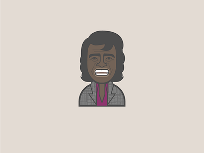 James Brown character flat funk get on up god father illustrator james brown muted people soul vector