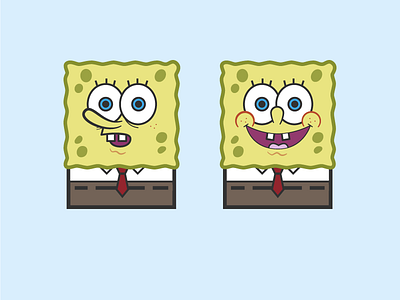 SpongeBob brotha character flat illustration muted simple spongebob squarepants toon vector