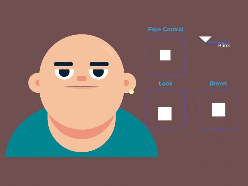 Animated Face testing after affects animation character flat gif illustration illustrator joysticksnsliders simple vector