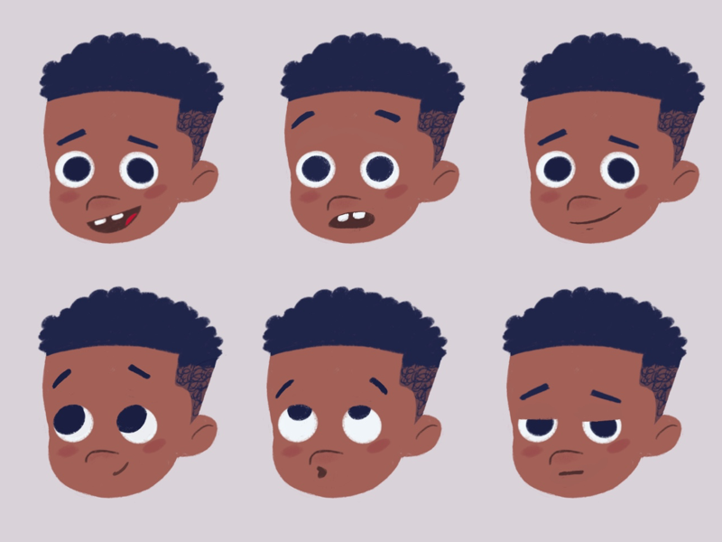 Expression sheet character design kidslit procreate pixel art design lafespaceart