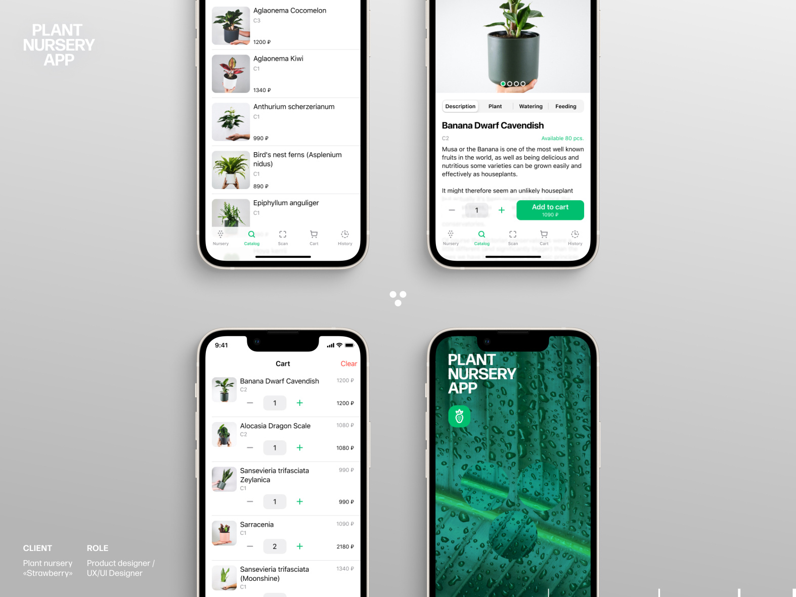Plant nursery app by Eugene Sokolovski on Dribbble