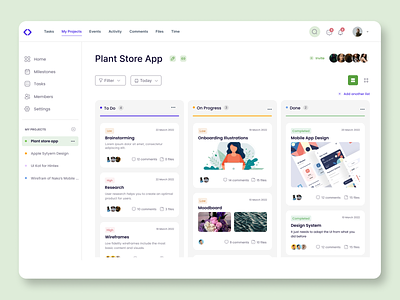 Powerful project management for all your teams "Quotask" color palette dashboard figma minimalistic task manager ui ui design ux ux design ux researches web app
