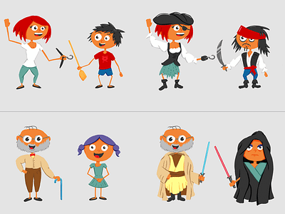 DisneySide Character Designs character design disney illustration jedi pirate princess