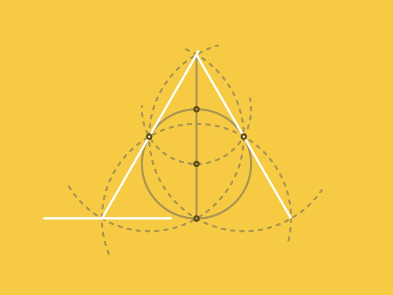 Triangular Construction 001 construction deathly hallows geo geometry harry potter lines triangle